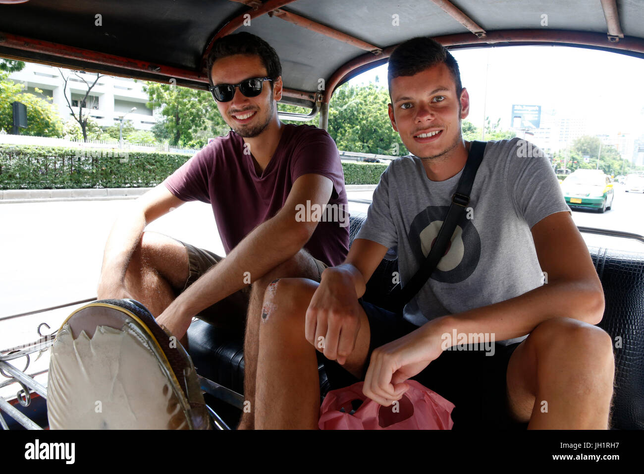 Young tourists in Bangkok. Thailand. Stock Photo