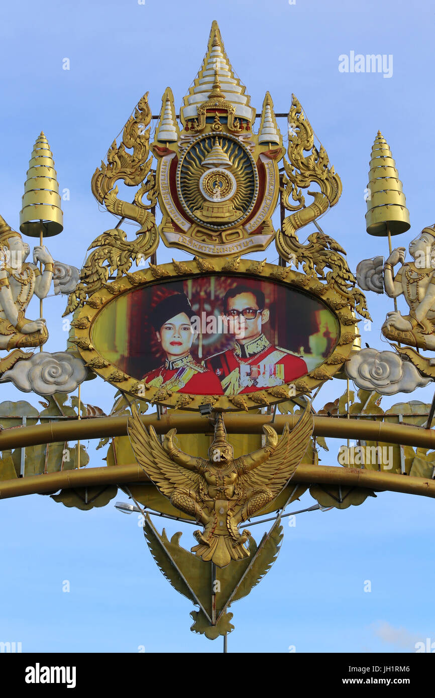 King and queen of Thailand. Thailand. Stock Photo