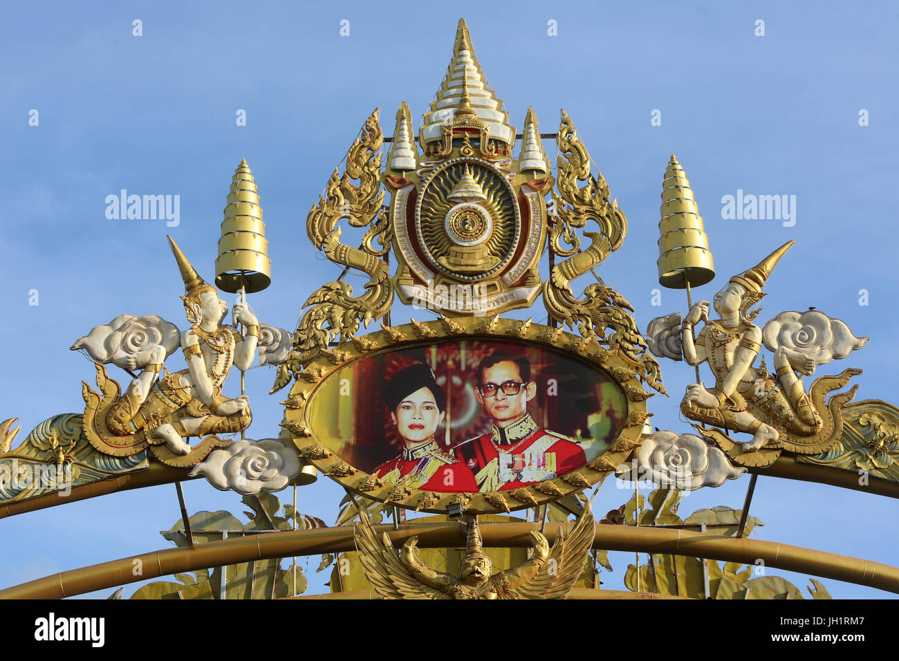 King and queen of Thailand. Thailand. Stock Photo
