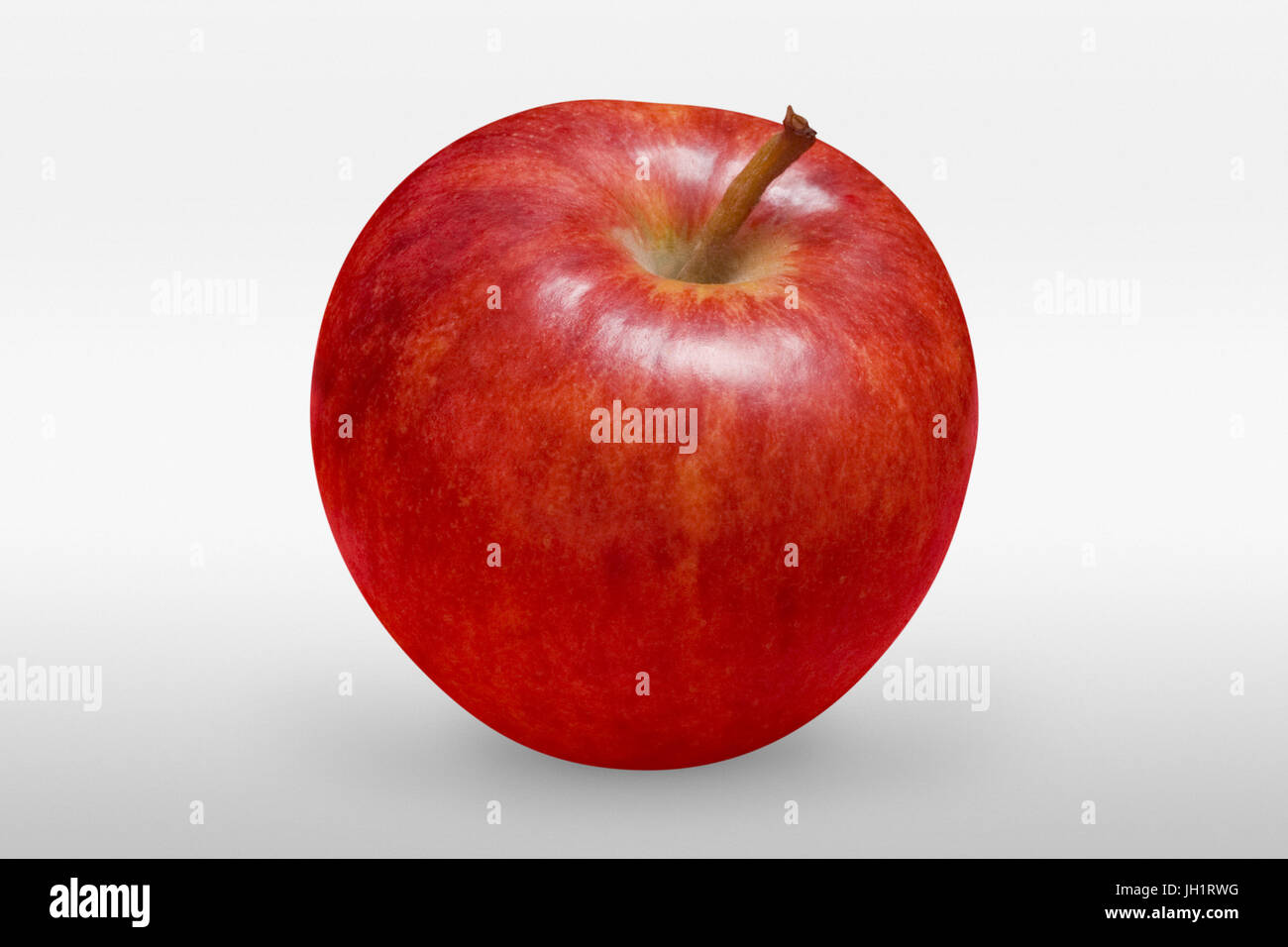 Tasty red apple on white background in front view with clipping path ...