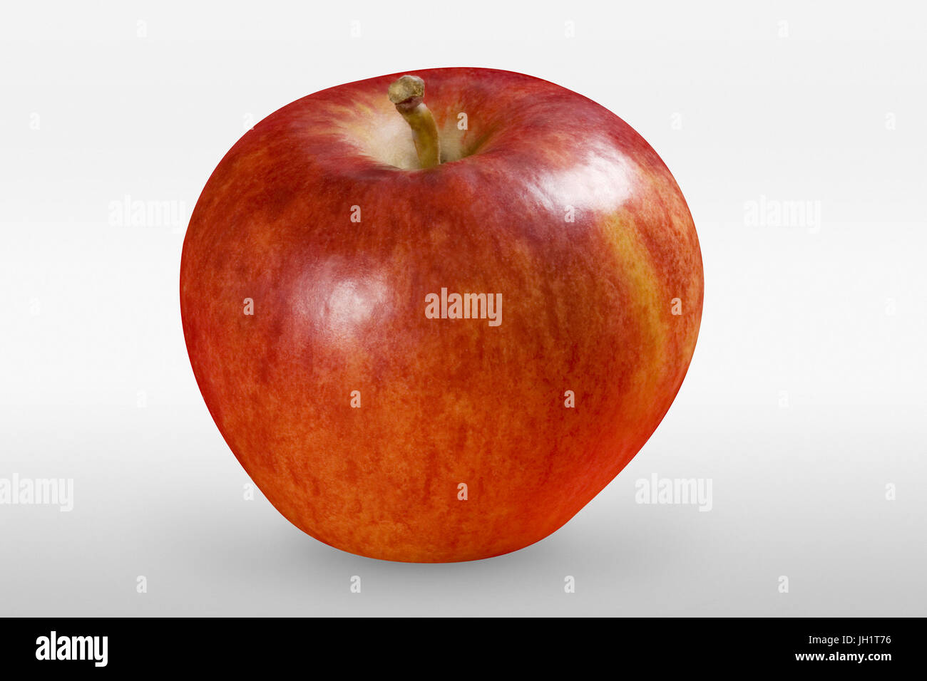 Tasty red apple on white background in front view with clipping path ...