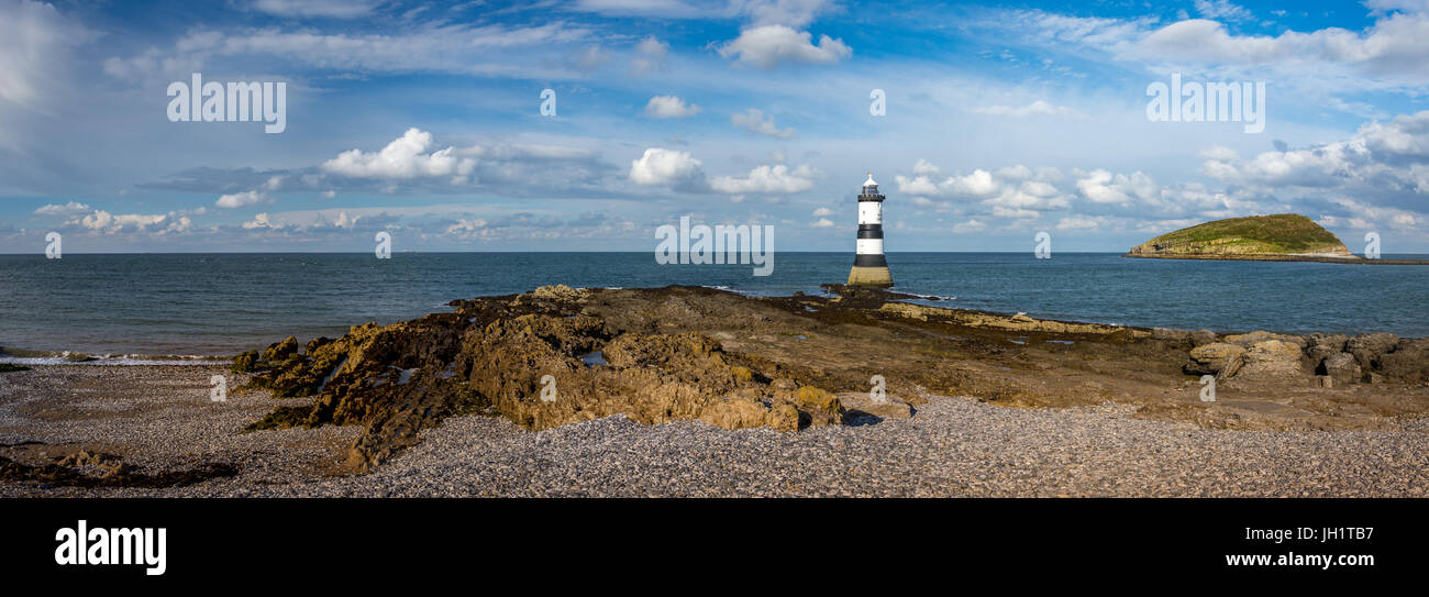Penmon lighthouse anglesey Stock Photo