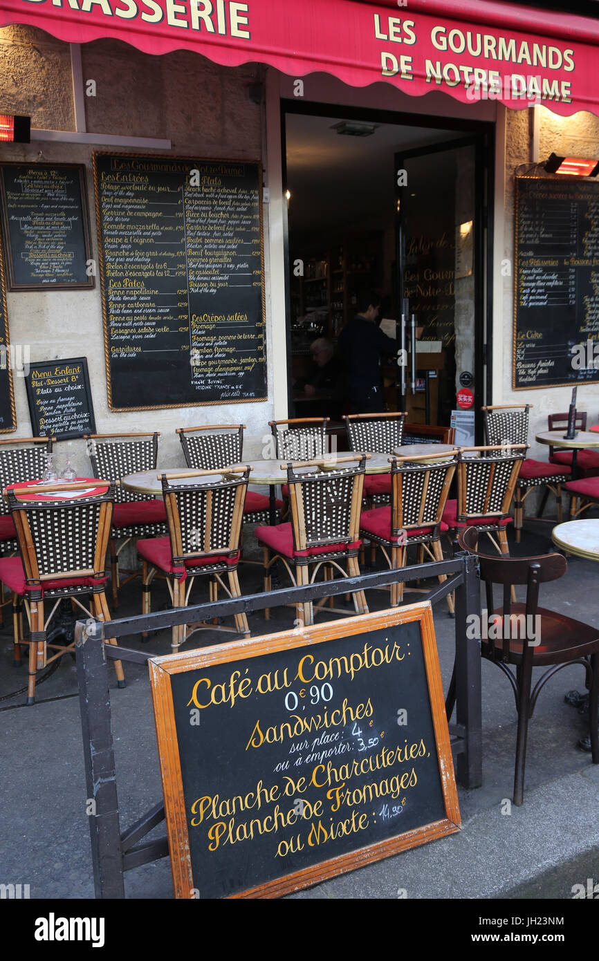 Brasserie in Paris. France. Stock Photo