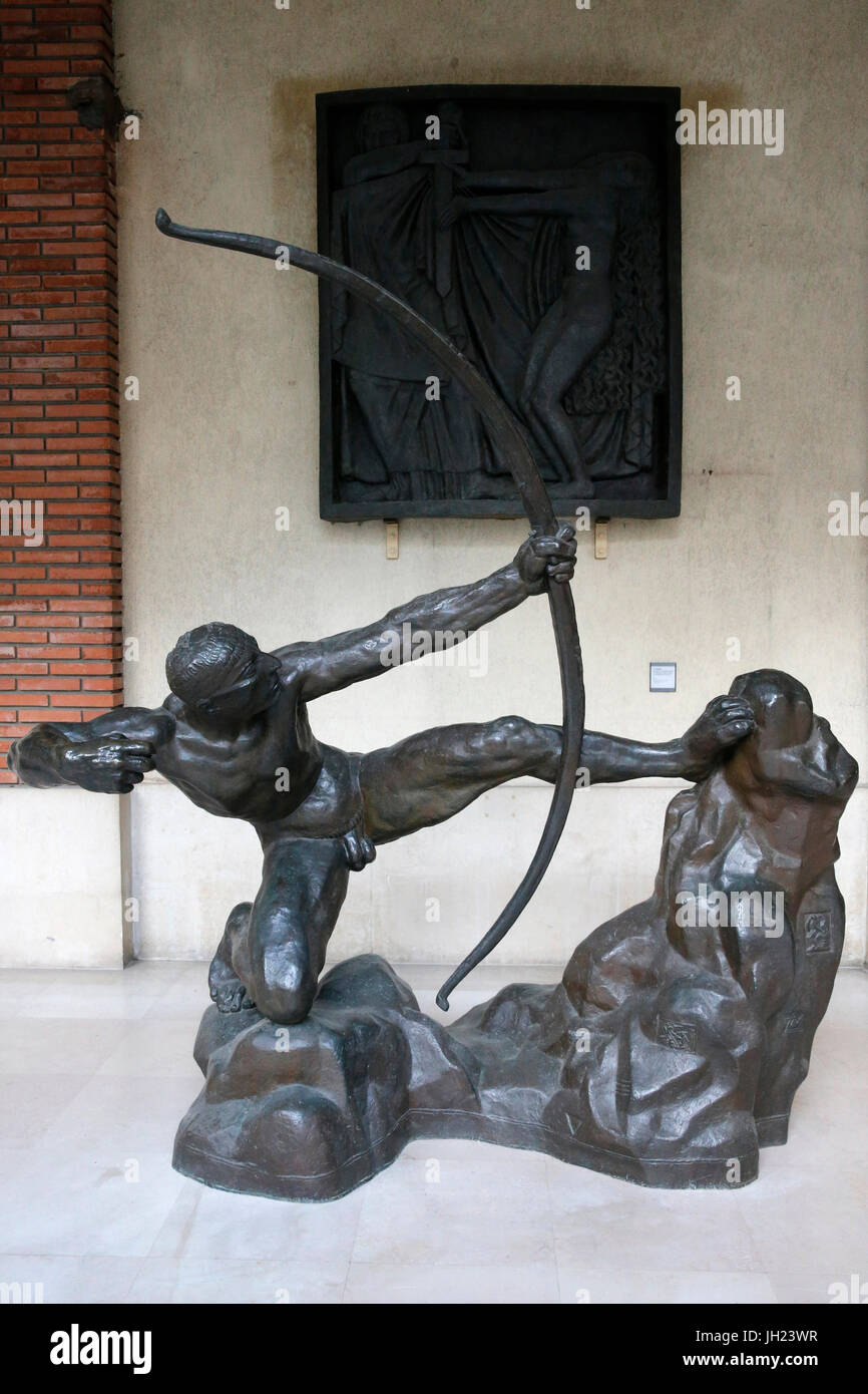 Antoine Bourdelle museum, Paris. Heracles with his bow.  France. Stock Photo