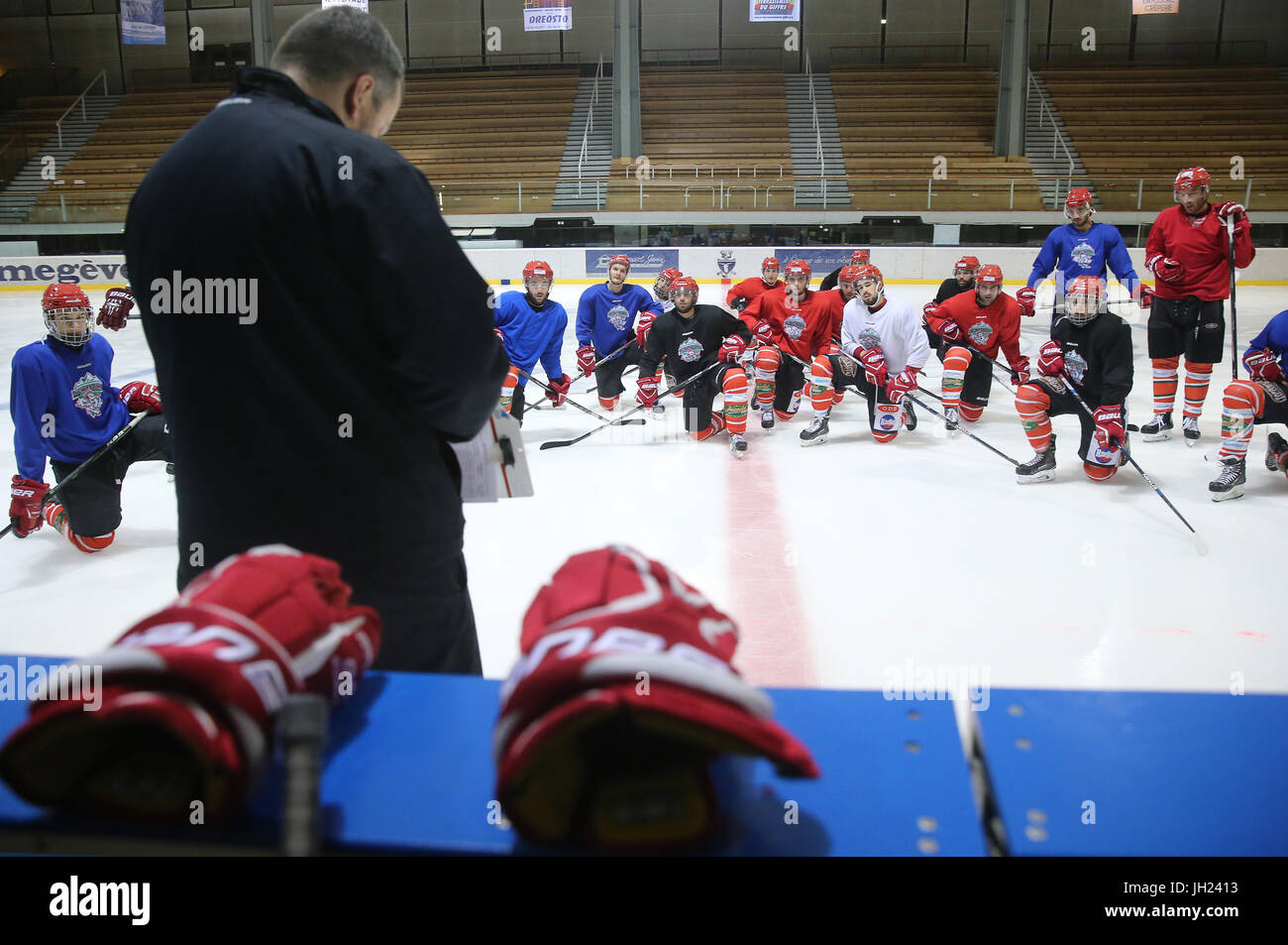Ice Hockey match. Coach. France Stock Photo Alamy