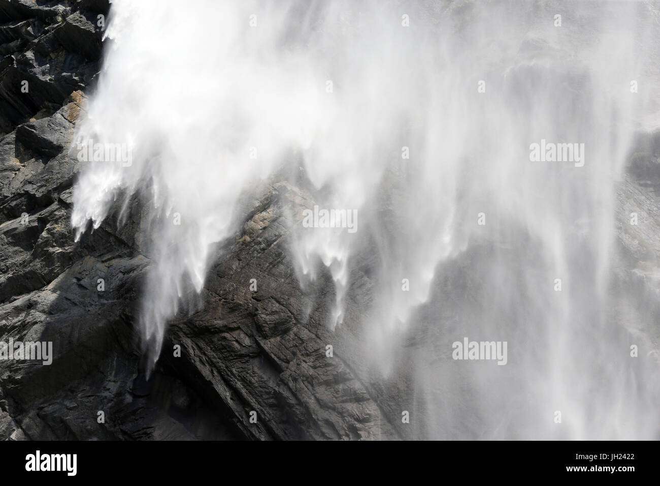 French Alps. Waterfall of Arpenaz. France. Stock Photo