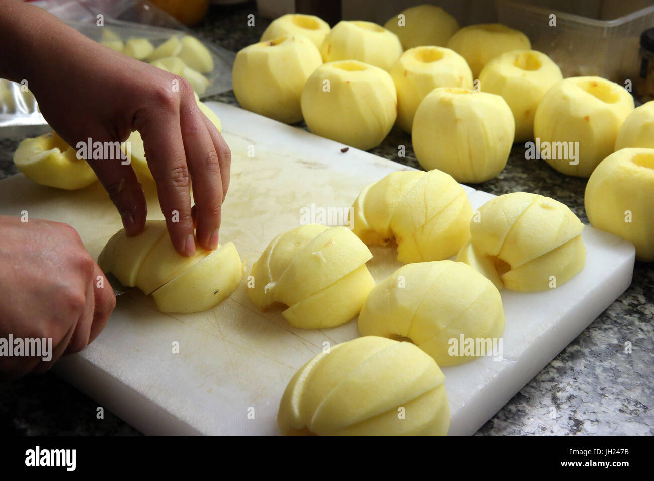 Restaurant. Apples. France Stock Photo Alamy