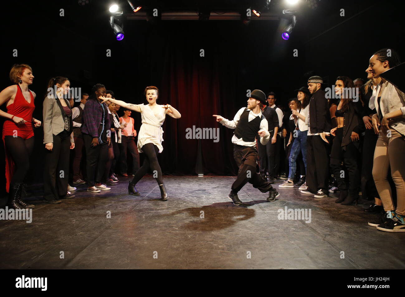 Hip hop dancers. Paris. France. Stock Photo