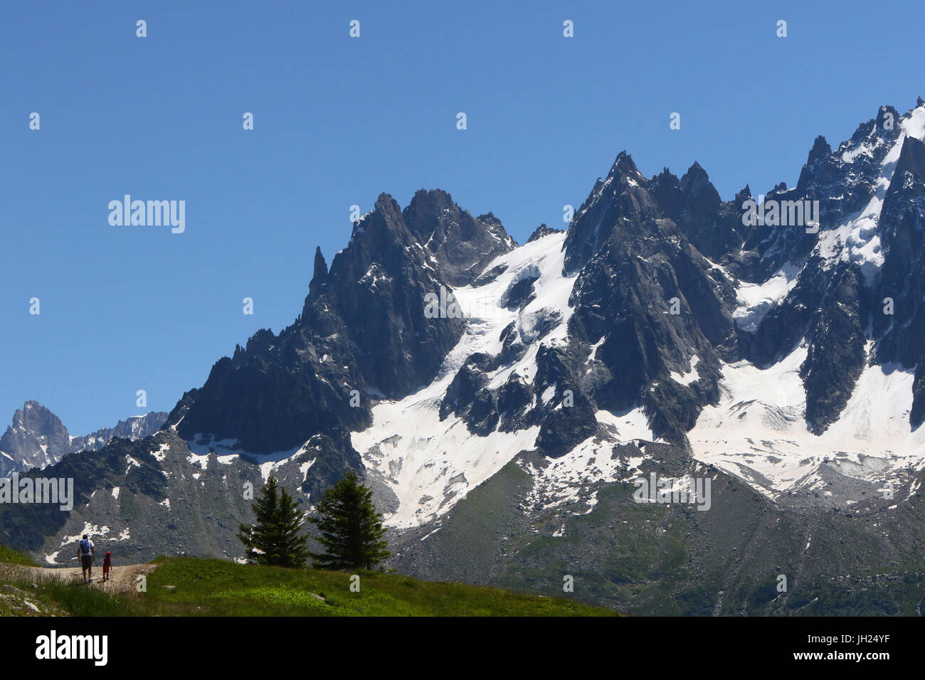 French Alps. Mont Blanc Massif.  France. Stock Photo