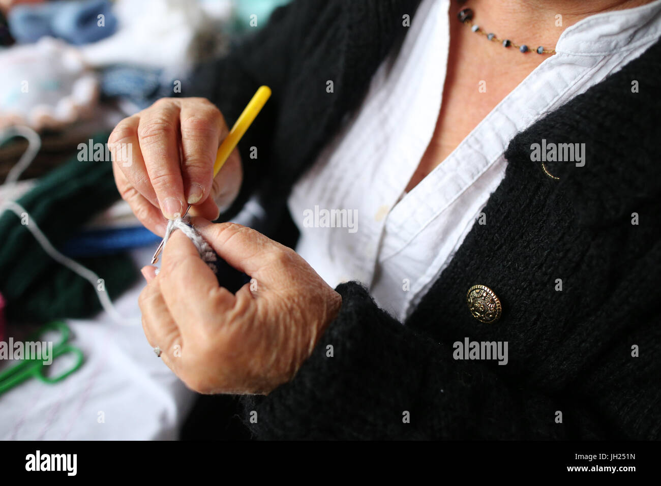 Old Domancy craft festival.  France. Stock Photo