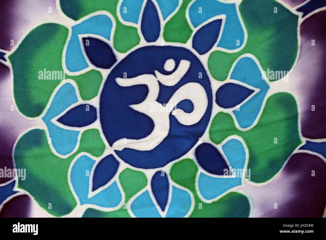 Om: a sacred sound and a spiritual icon in Hindu religion. France. Stock Photo