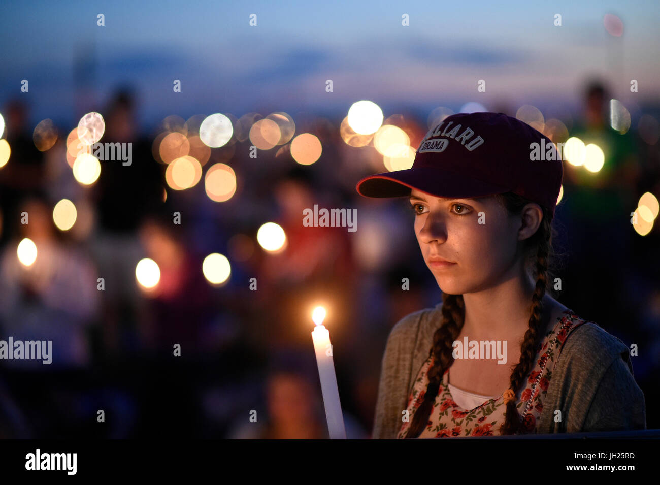 World Youth Day. Krakow. 2016. Vigil. Poland. Stock Photo
