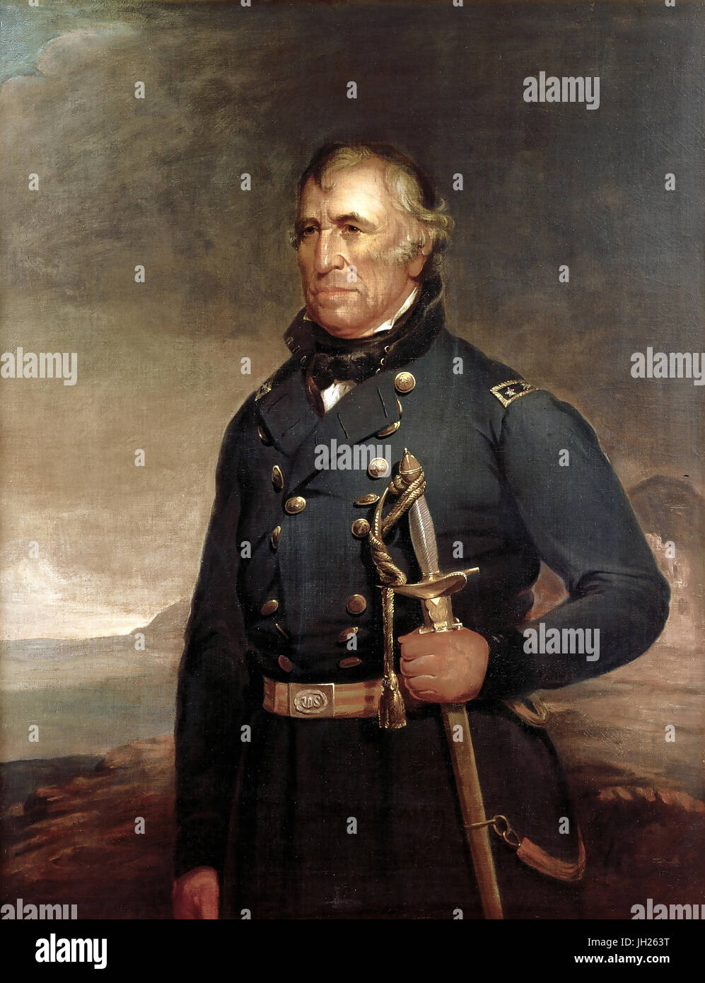 ZACHARY TAYLOR (1784-1850) 12th  President of the United States. Official White House portrait by Joseph Bush in 1848 Stock Photo
