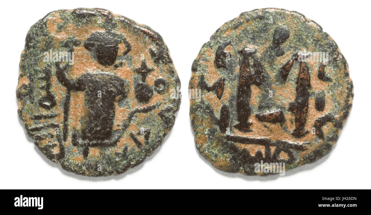 Arab-Byzantine Coin Stock Photo