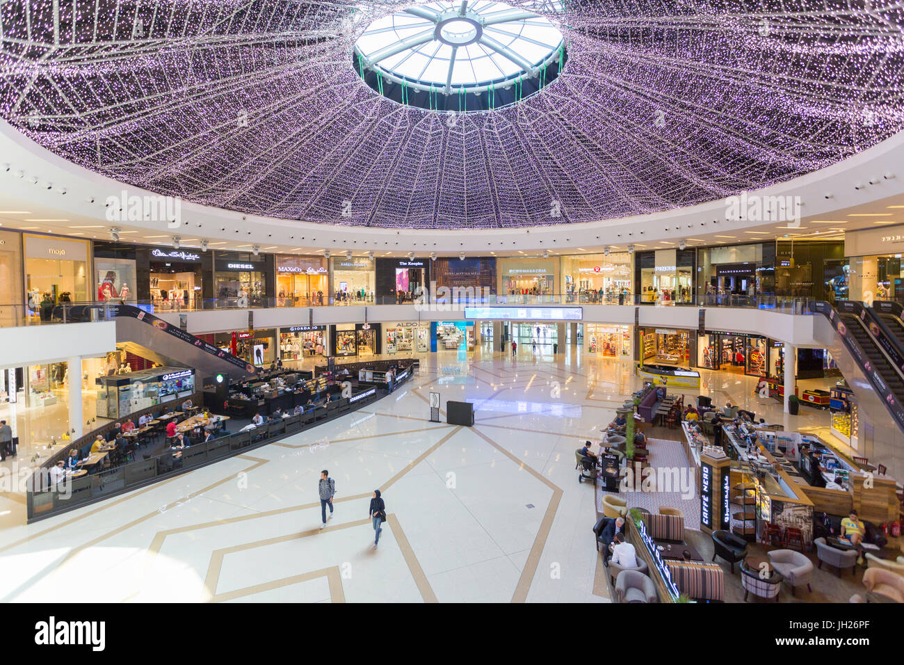 View of interior of the Marina Mall, Dubai, United Arab Emirates, Middle East Stock Photo