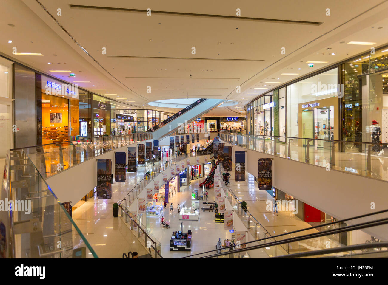 View of interior of the Marina Mall, Dubai, United Arab Emirates, Middle East Stock Photo