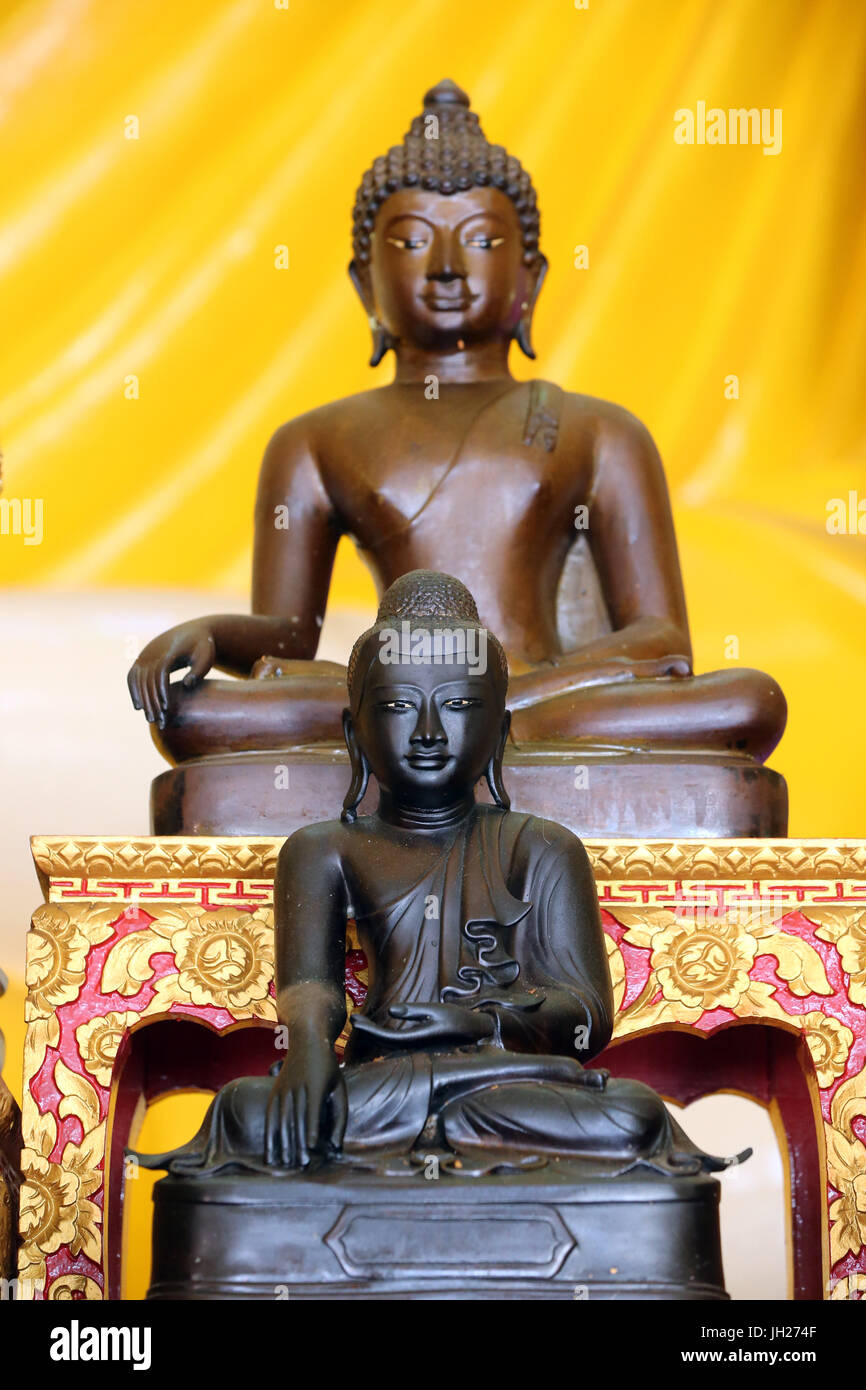 Sakyamuni Buddha Gaya temple.  Buddha statues.  Singapore. Stock Photo