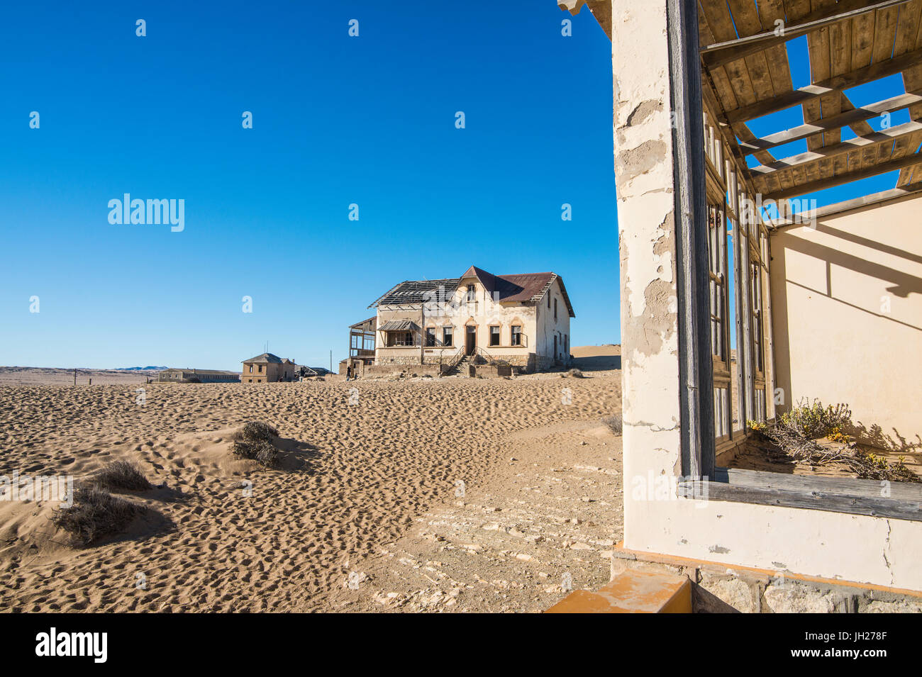 Colonial house, old diamond ghost town, Kolmanskop (Coleman's Hill), near Luderitz, Namibia, Africa Stock Photo