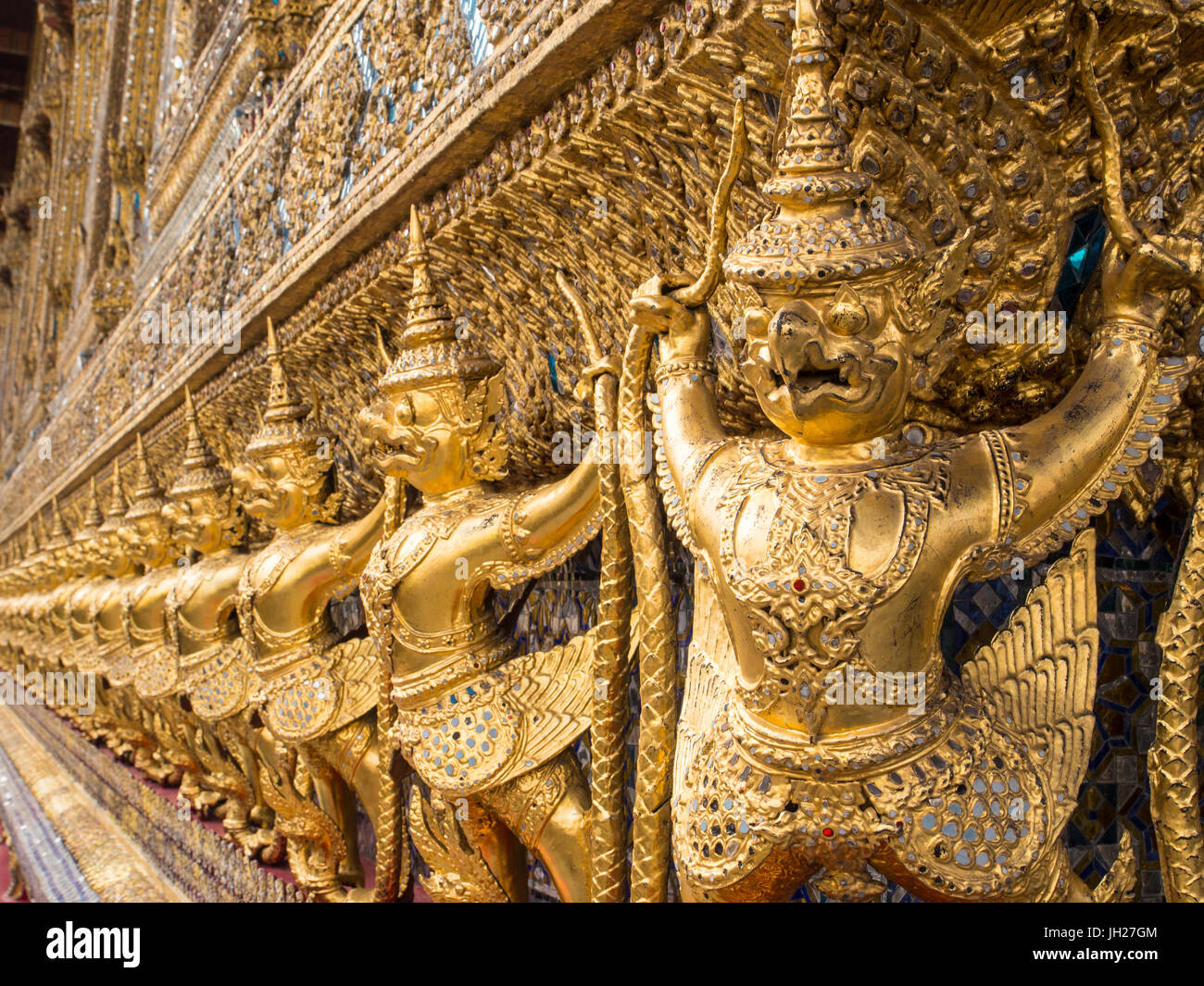 Garudas, Wat Phra Kaew (Temple of the Emerald Buddha), Grand Palace, Bangkok, Thailand, Southeast Asia, Asia Stock Photo