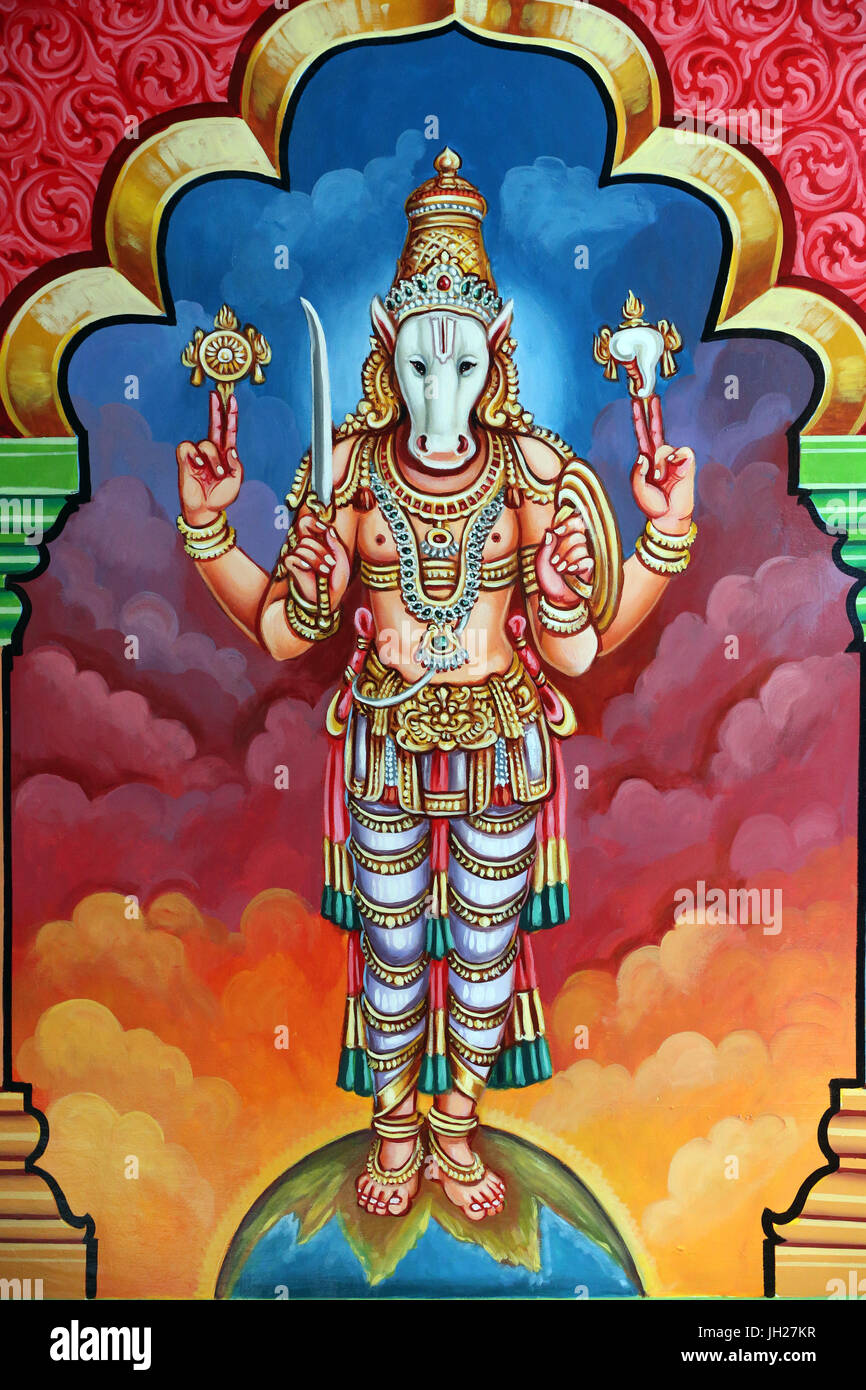Sri Vadapathira Kaliamman hindu temple. Avatar of Vishnu. Kalki ...