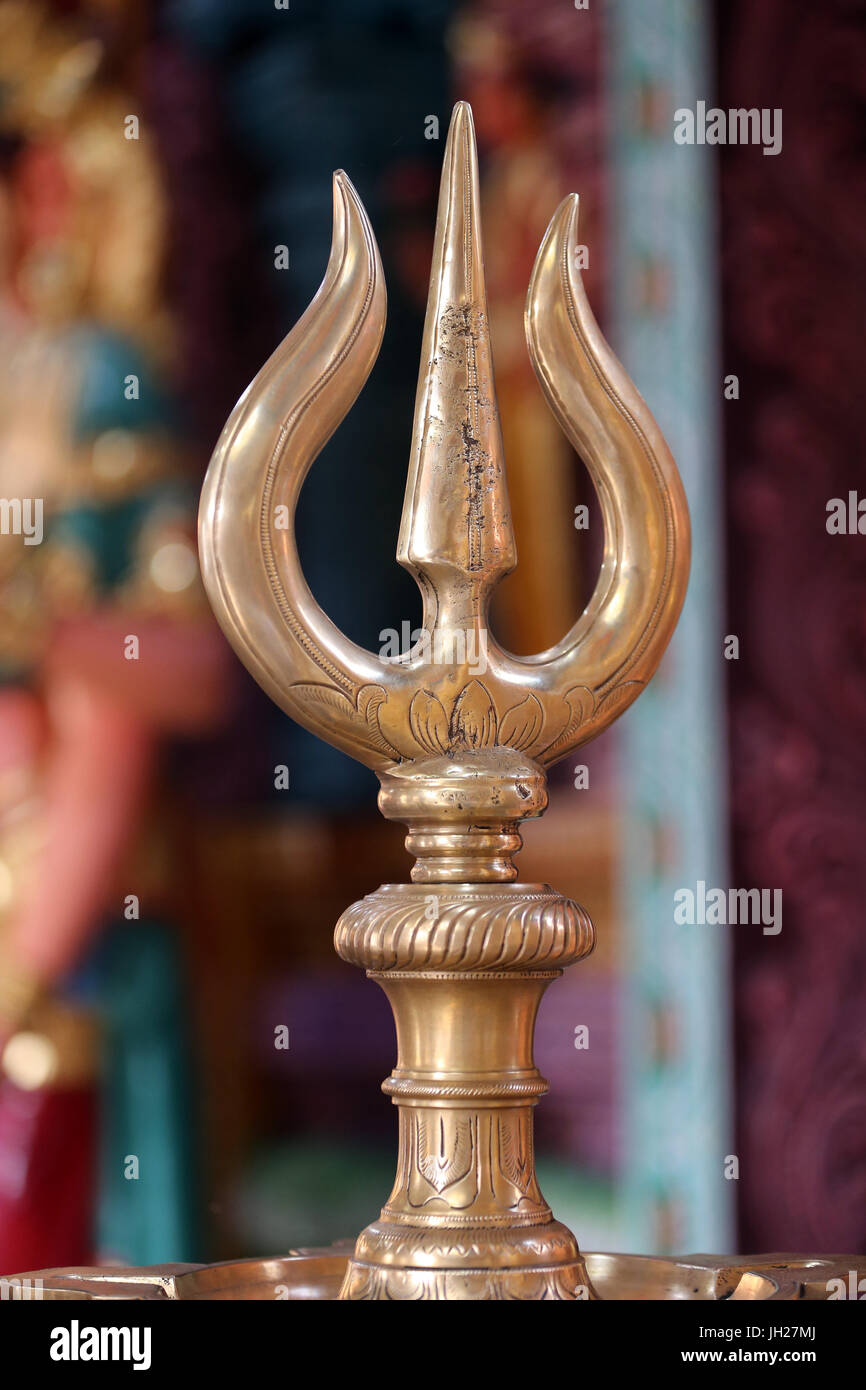Trident of Shiva. Sri Vadapathira Kaliamman hindu temple ...