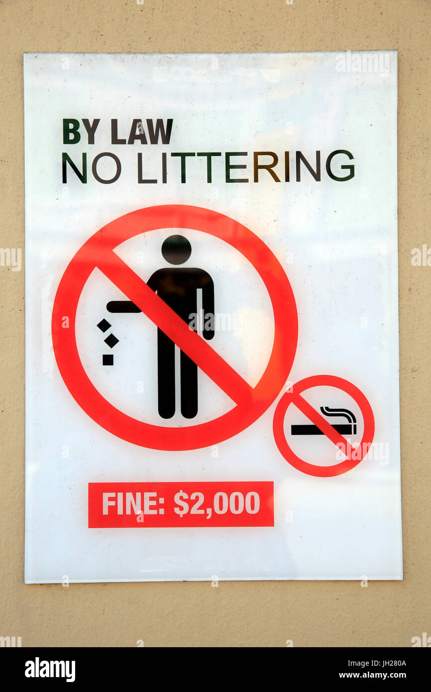 Do Not Litter Sign Singapore Illustrating Social Control 45 OFF