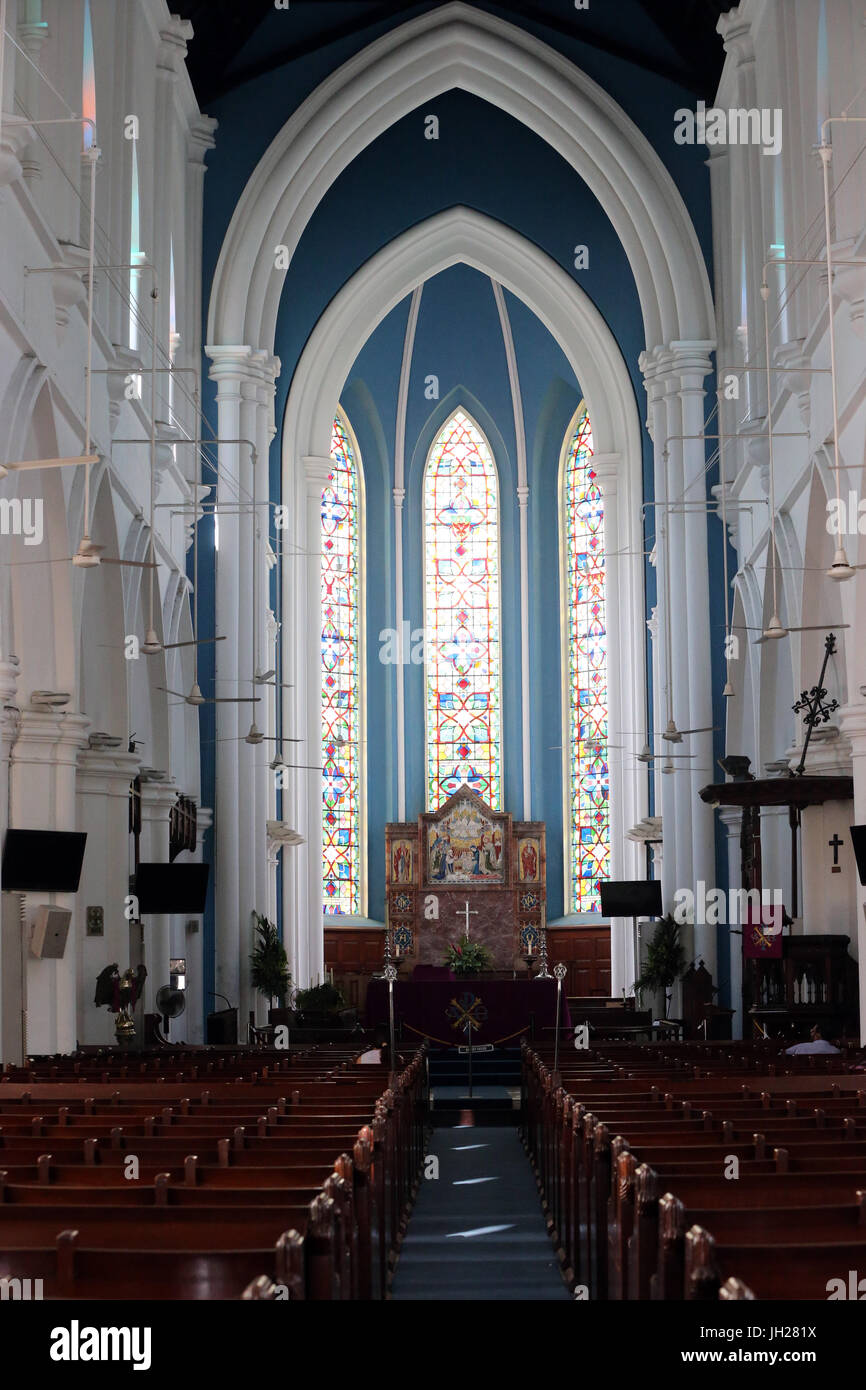 St Andrew's cathedral.  The nave.  Singapore. Stock Photo