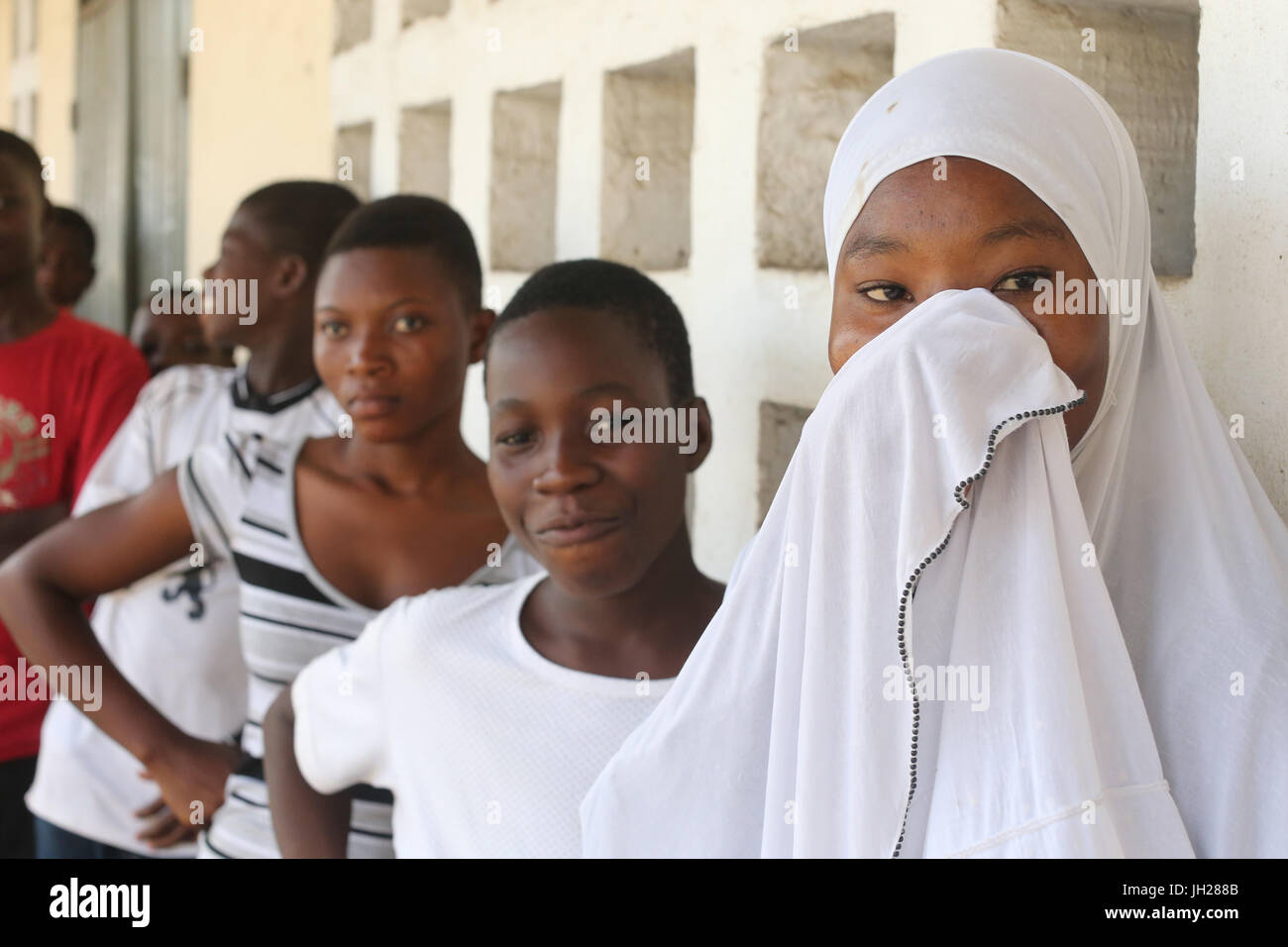 Primary school in Africa. Schoolkids. Lome. Togo. Stock Photo