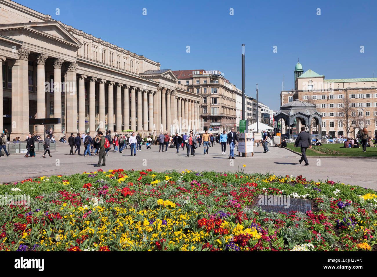 Schlossplatz square, Koenigsbau shopping centre, pedestrian area, Stuttgart, Baden Wurttemberg, Germany, Europe Stock Photo