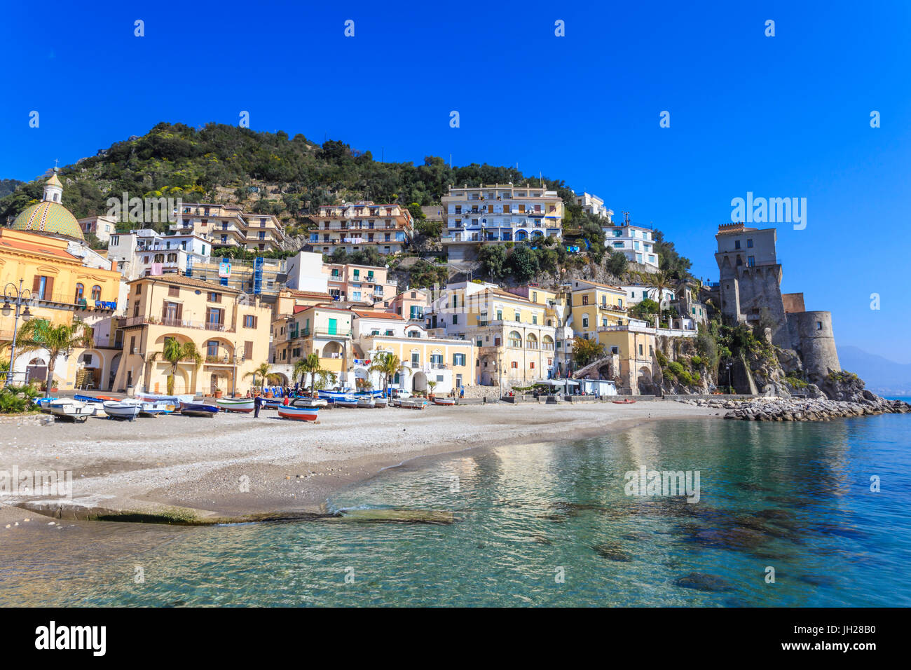 Cetara, picturesque and unpretentious fishing village, Amalfi Coast, UNESCO World Heritage Site, Campania, Italy, Europe Stock Photo