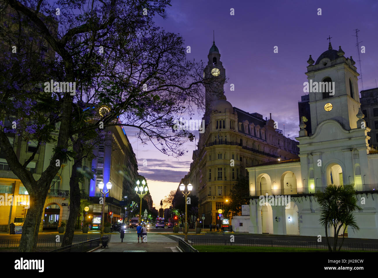 Cabildo Museum and Calle Bolivar off the Plaza de Mayo, Buenos Aires, Argentina, South America Stock Photo