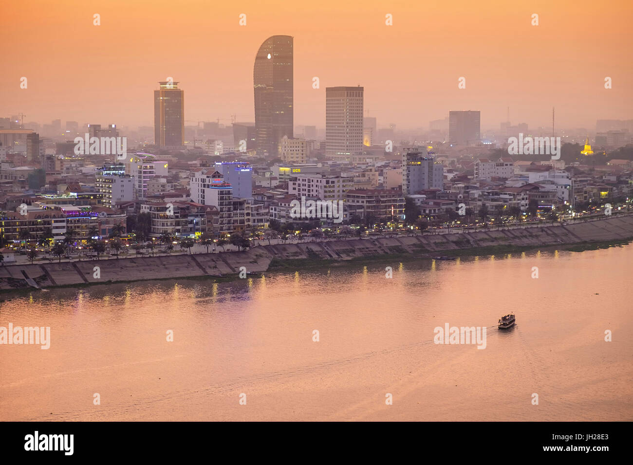 Skyline, Phnom Penh, Cambodia, Indochina, Southeast Asia, Asia Stock Photo