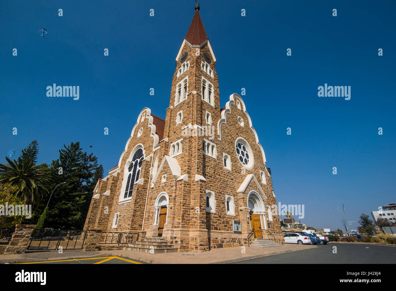 Lutheran Christ Church, Windhoek, Namibia, Africa Stock Photo