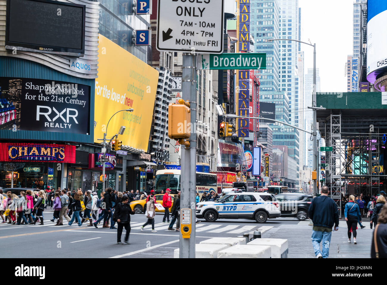 Times Square, New York City, United States of America, North America Stock Photo