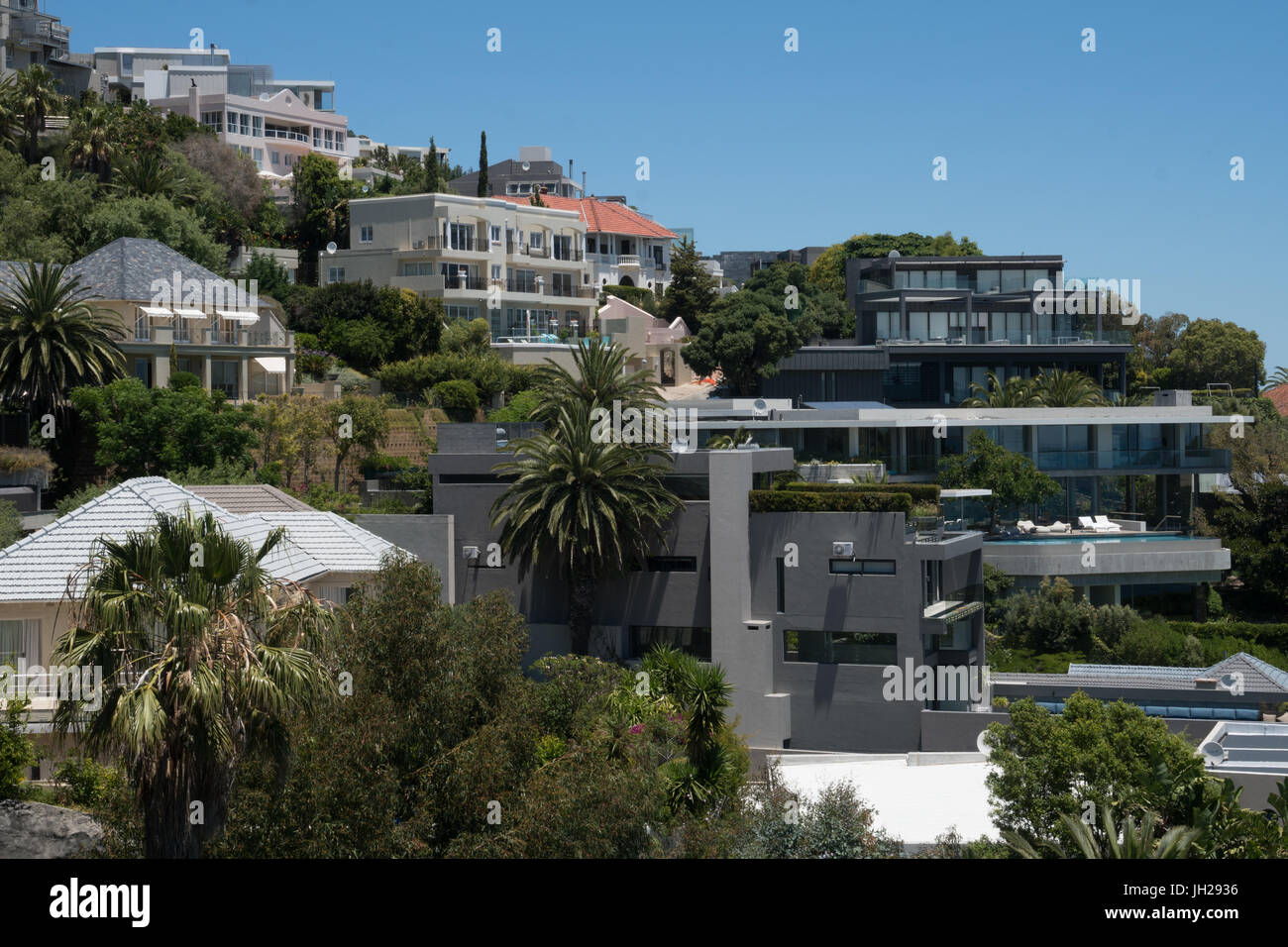 Expensive housing in Bantry Bay, Cape Town, South Africa, Africa Stock