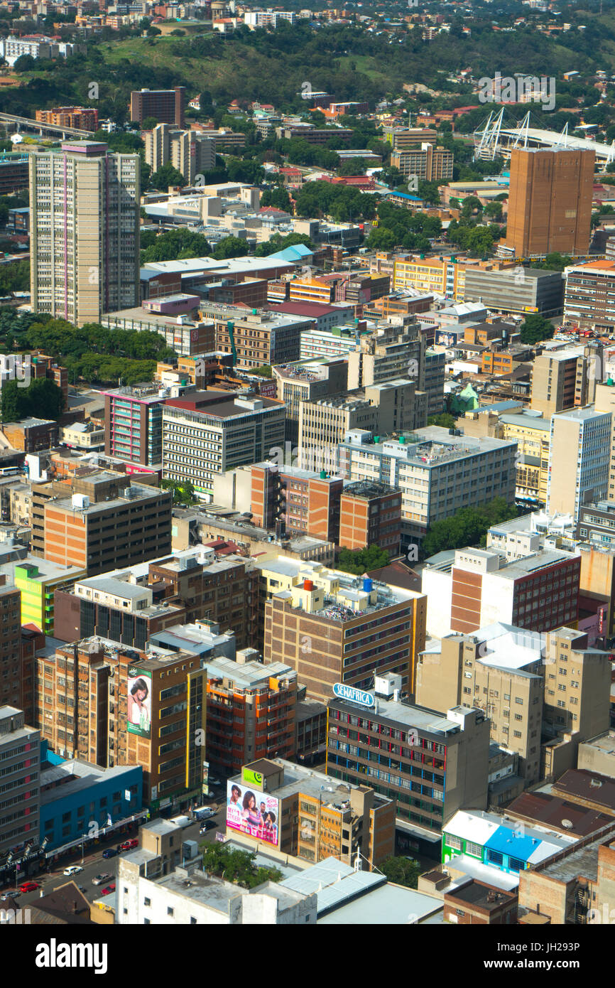 Johannesburg cityscape from the top of the Carlton Centre, Johannesburg, South Africa, Africa Stock Photo