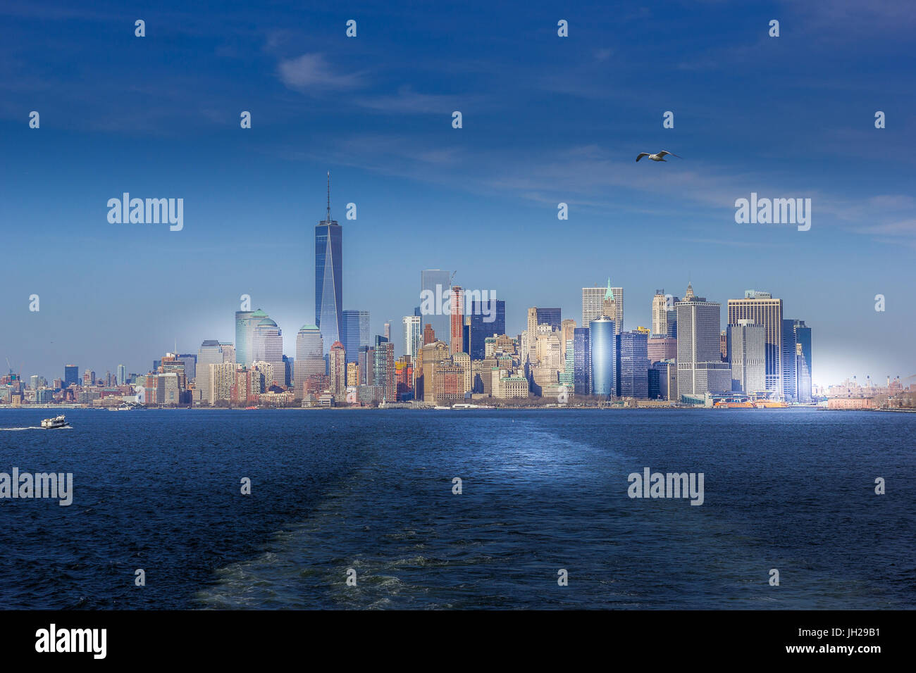New york city twin towers skyline hi-res stock photography and images ...