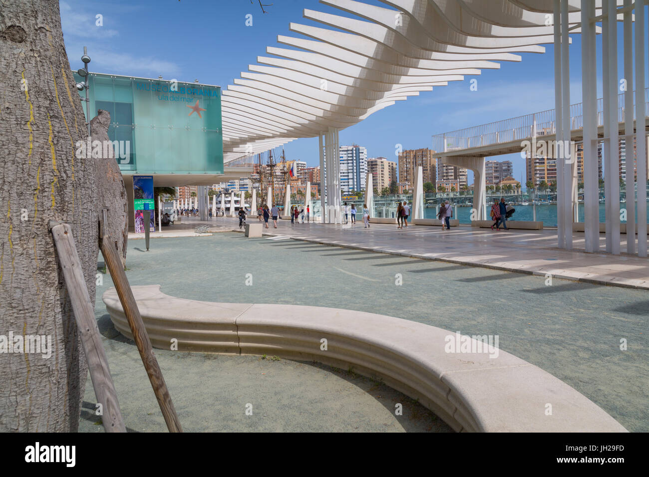 View of Sea Museum Alborania, Malaga, Costa del Sol, Andalusia, Spain, Europe Stock Photo