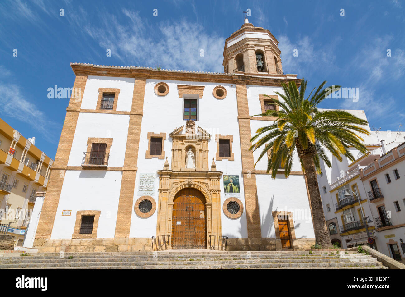 View of Iglesia de Nuestra Senora de la Merced Ronda, Ronda, Andalusia, Spain, Europe Stock Photo