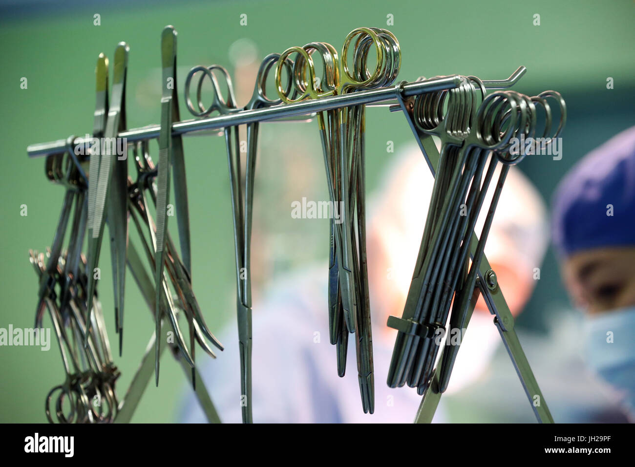 Operating theater. Cardiac surgery. Surgical instruments.  Ho Chi Minh City. Vietnam. Stock Photo