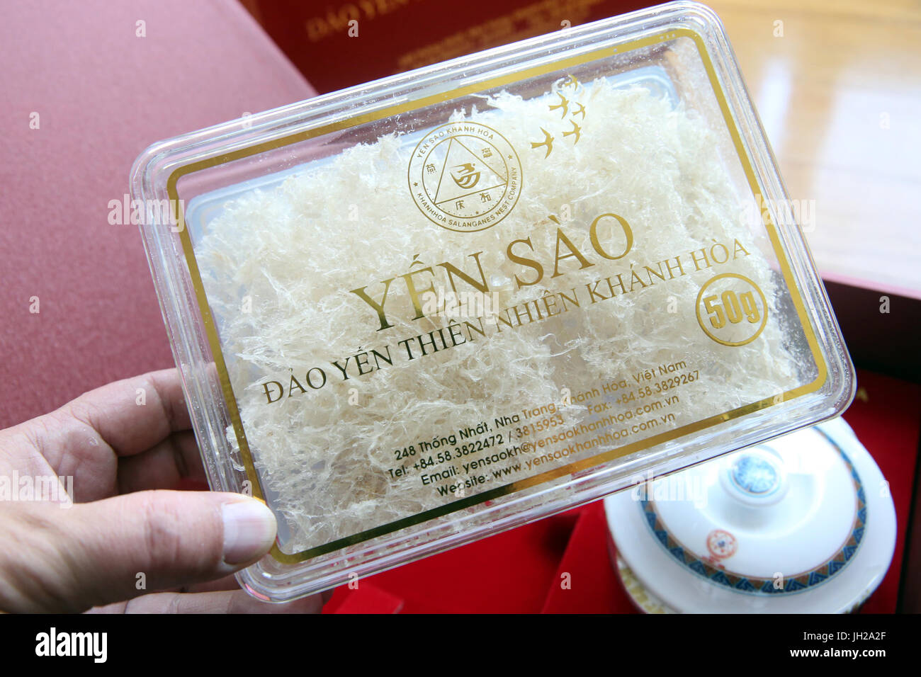 Traditional Chinese medicine pharmacy. Edible bird's nests. Ho Chi Minh