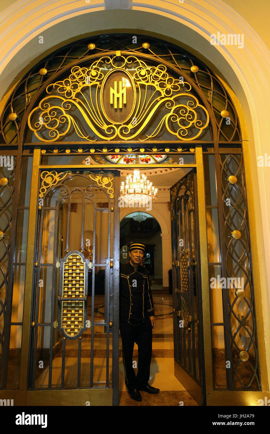 Hotel Majestic. Main entrance.  Ho Chi Minh City. Vietnam. Stock Photo