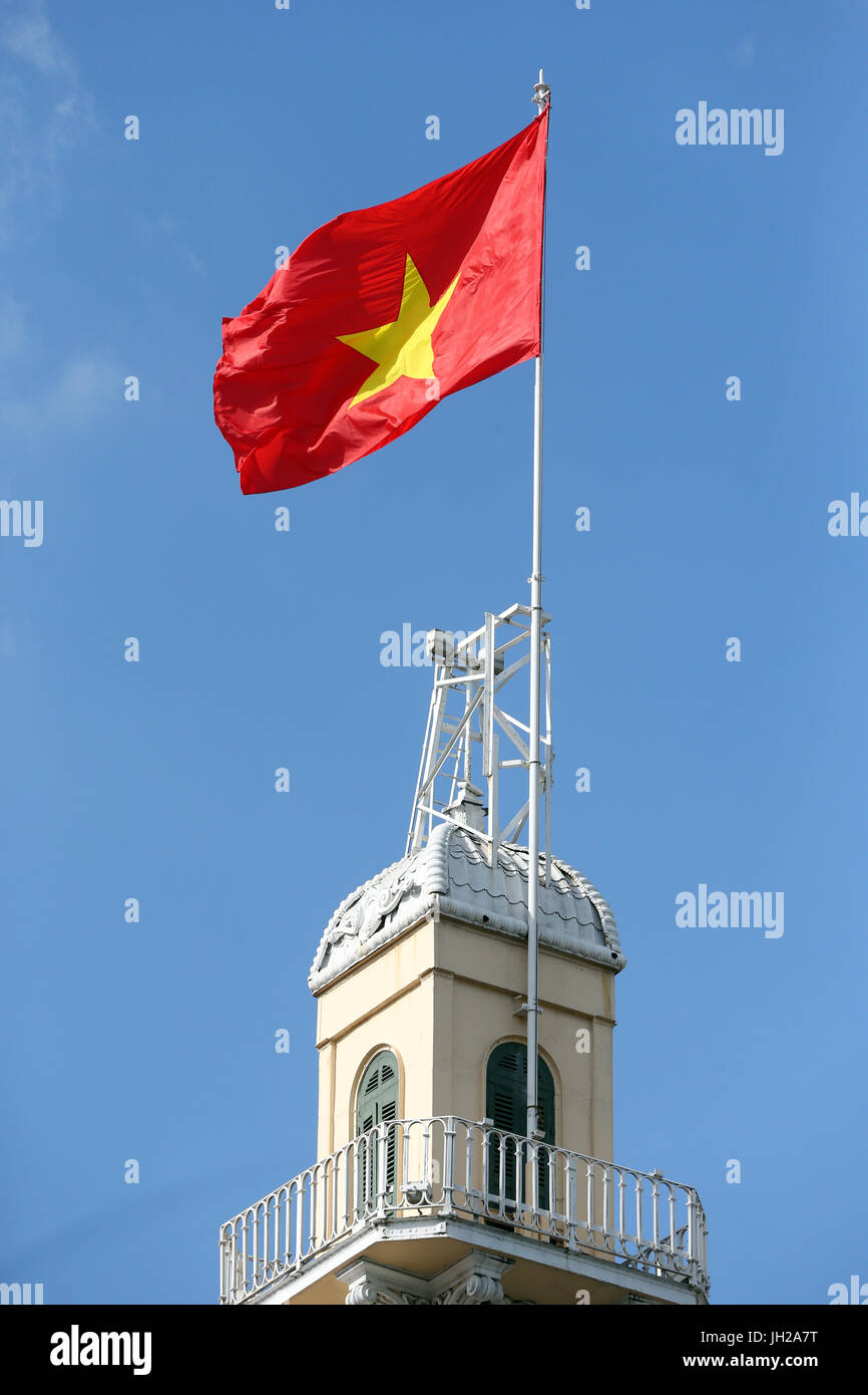 Vietnamese flag.  Vietnam. Stock Photo