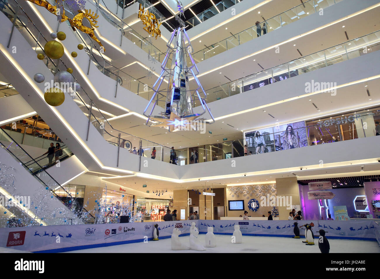 Ho Chi Minh City District 1 Shopping Mall Escalators Vietnam
