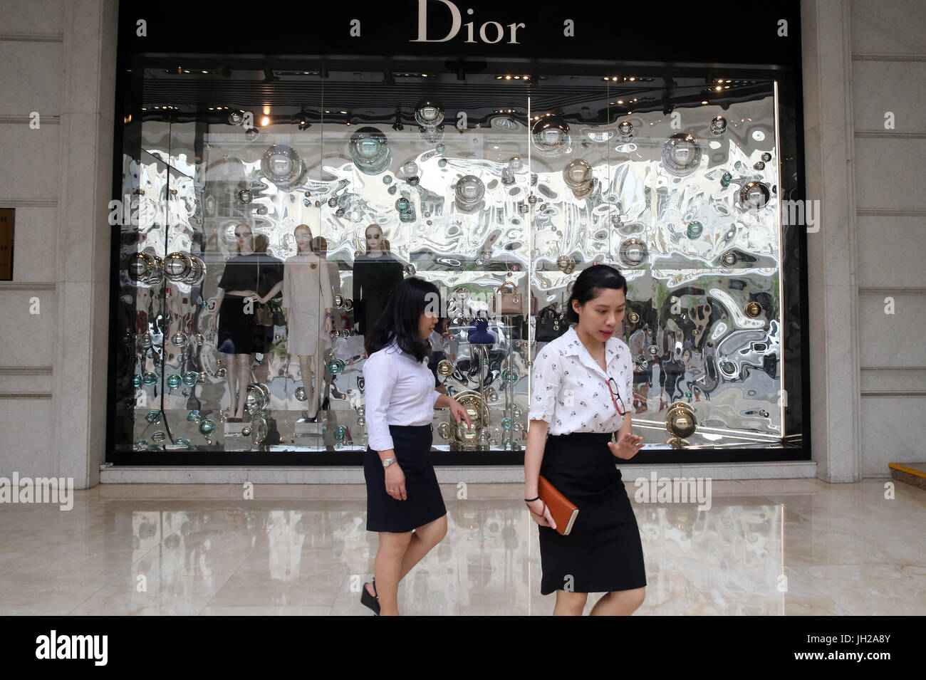Ho Chi Minh city. District 1. Shopping mall. Christain Dior.  Vietnam. Stock Photo