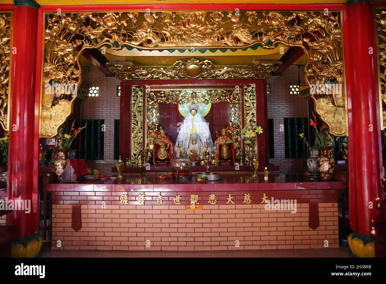 Chua On Lang taoist temple.  Ho chi Minh City. Vietnam. Stock Photo