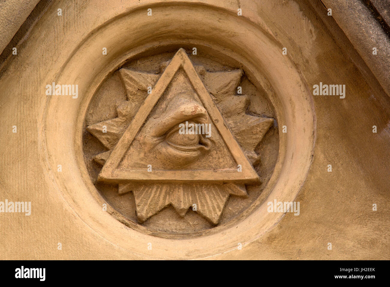 thumbnail image 2 of Masonic All Seeing Eye Car Emblem - 4 Inch Aluminum Auto Badge With Adhesive Back 2 of 14