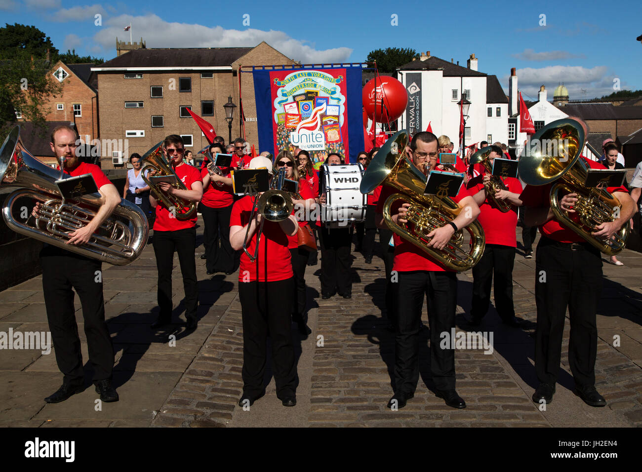 Durham Miners Gala Brass Band High Resolution Stock Photography and