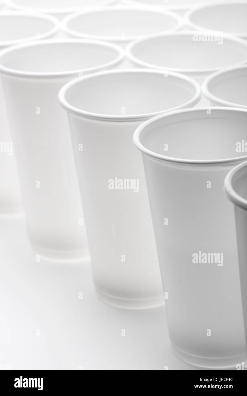 Large group of disposable plastic cups Stock Photo Alamy