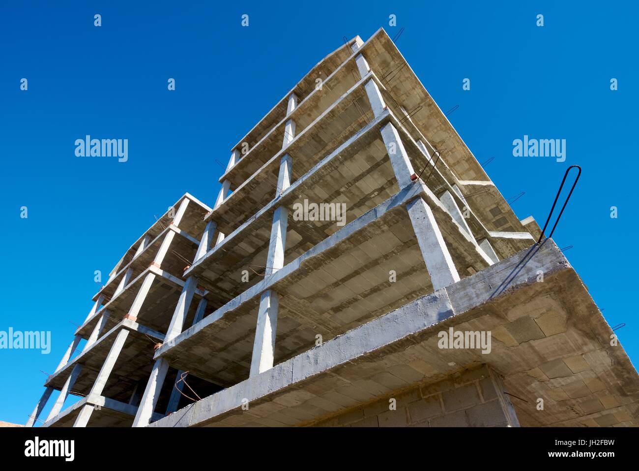 Reinforced Concrete Slabs Of A Residential Building Under Stock